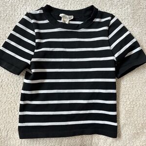 Classic Black and White Striped Women's Tee